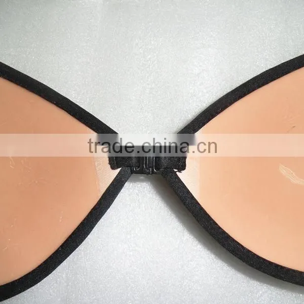 Sexy Mature Invisible Self-adhesive Bra Wireless Sponge Bra Red Strapless Lace Bra photo-5