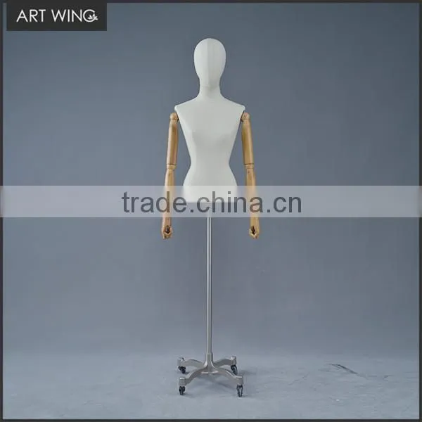 Full Body Fashion Fabric Dress Form Mannequin for Display With Wheels photo-5