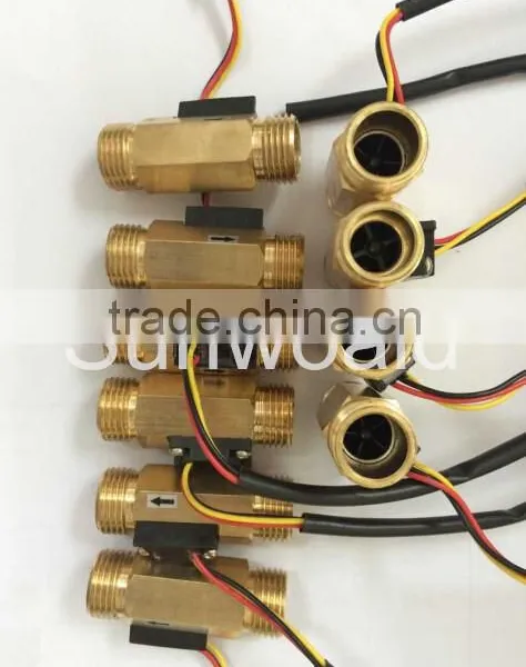 DN15 G1/2" Water Hall Brass Flow Sensor Meter photo-5