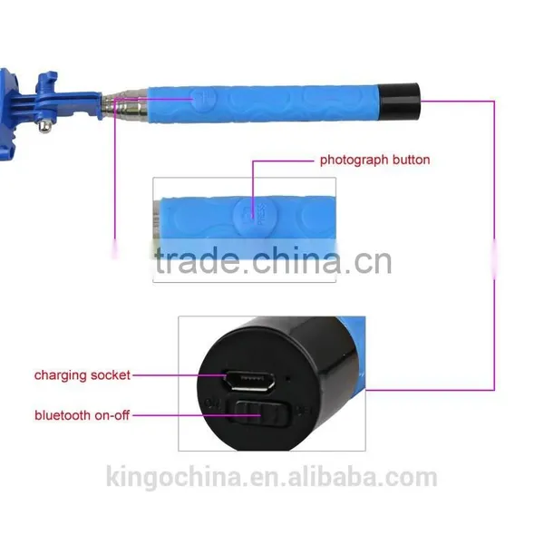 Factory Price Mini Foldable Bluetooth Monopod Selfie Stick for Smart Mobile Phone photo-4