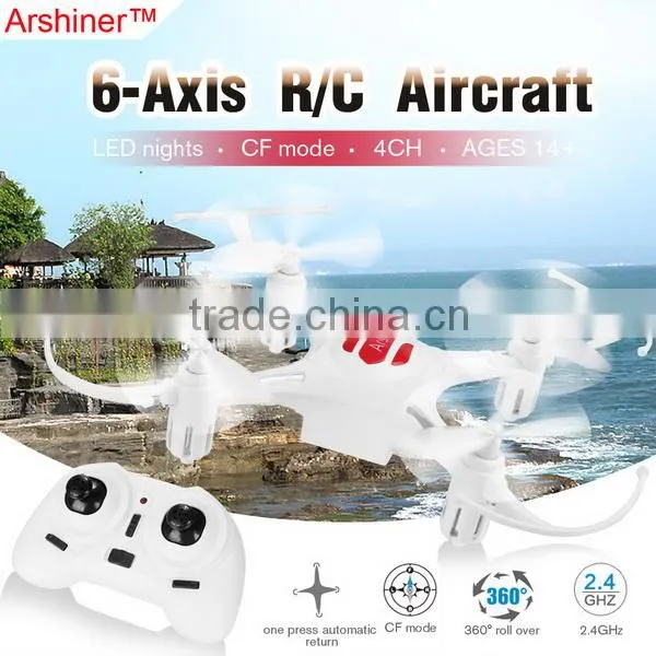 Arshiner Mini 2.4Ghz 2.4G 4CH 6 Axis Gyro Quadrocopter LED 360 Degree Eversion Aircraft Quadcopter Kit