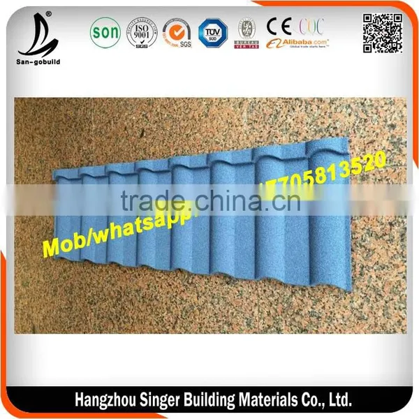 China Villa Building Material Aluminum Zinc Stone Coated Roofing Sheet/roof Tile photo-2