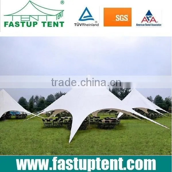 Aluminum White Double PVC Coated Fabric Stretch Star Tent for Camping, Catering photo-3