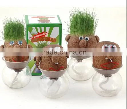 Grass Head Toy.grass Doll Toy.mini Plant Toy