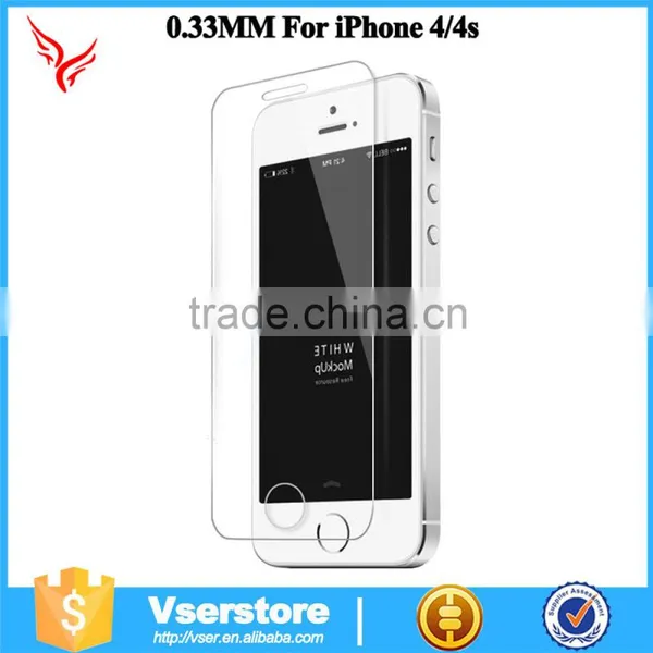 New 0.3MM Shenzhen Factory Accept Paypal 9H 2.5D Full Cover Tempered Glass for Iphone 4 4s Screen Protector photo-3