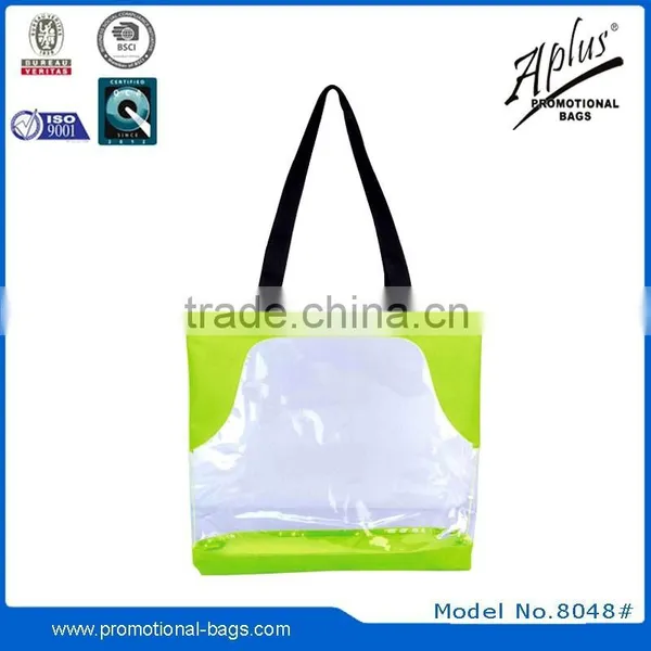 Portable Plastic Transparent PVC Women Shopping Bag Tote Bags 8048# photo-5