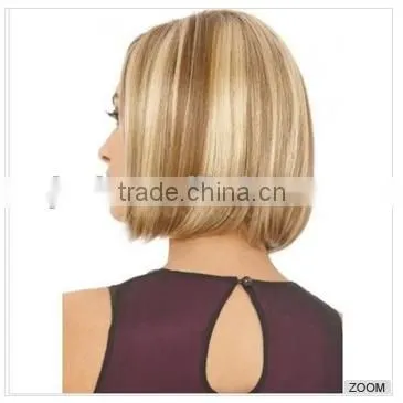 Yaki Straight Hair Extension Blond Color Indian Human Hair photo-4