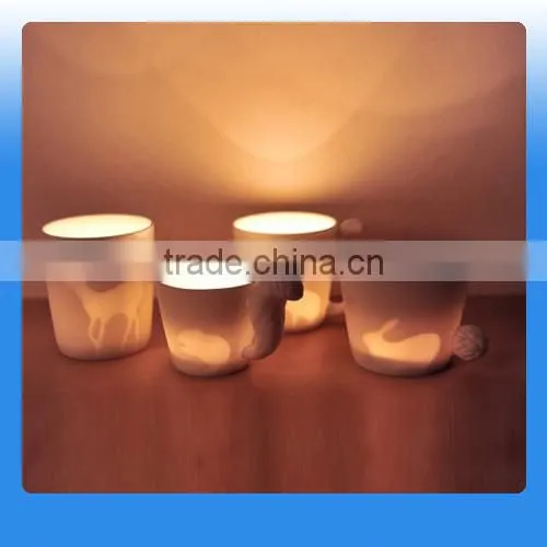 Decorative Ceramic White Mug With the Squirrel's Tail Shaped Handle photo-5