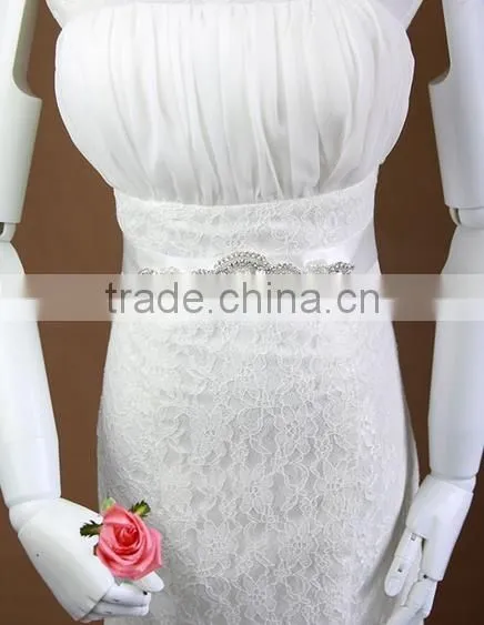 Ladies Wedding Dresses Belts Crystal Rhinestone Pearl Bridal Sash WA015 photo-2