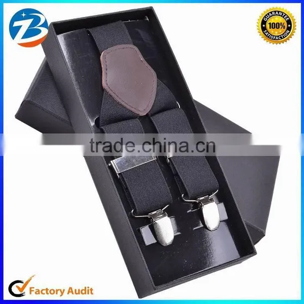 High Quality Real Leather Men Stretchable Suspender Promotional Gift Can Print Your Own Logo photo-2