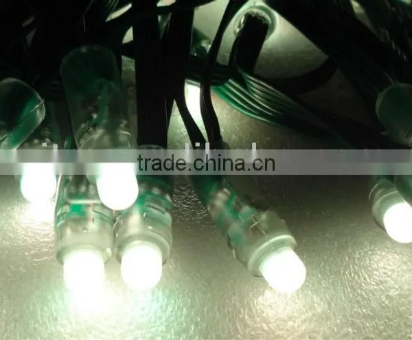 GREEN Wire IP68 DC12V Input 12mm Through-hole LED RGB Dump Node;100pcs a String photo-2