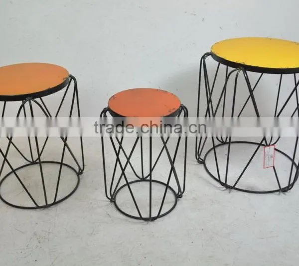 metal side table