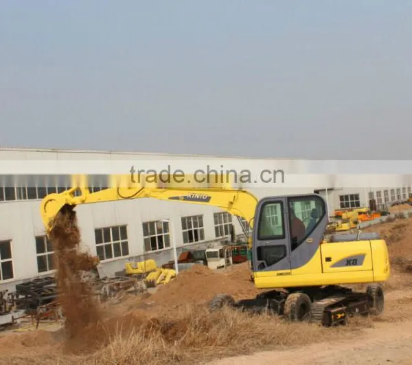 Agriculture Project 4wd 8ton Wheel Crawler Excavator Excavator Bucket photo-5