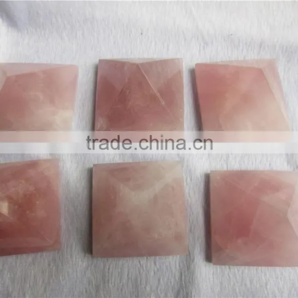Natural Rose Pink Quartz Crystal Pyramid/crystal Stone Pyramid photo-6