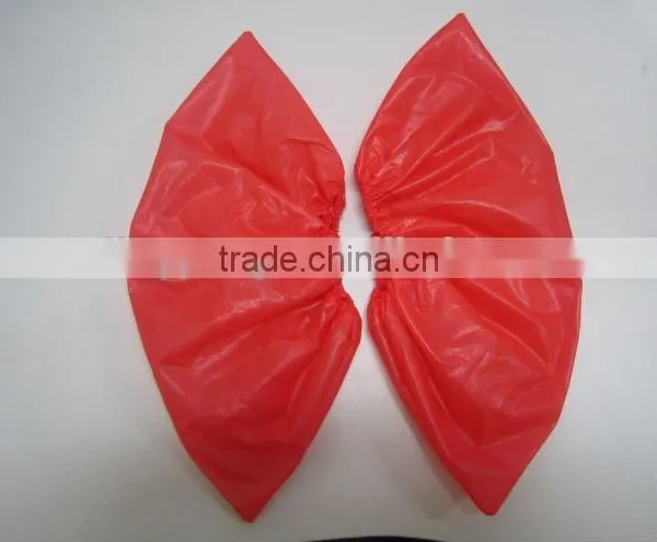 2015 New Disposable CPE Blue Protective Shoe Cover photo-3