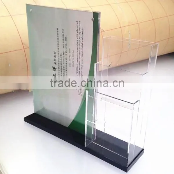 A4 Clear Acrylic Brochure Display Stand Holder photo-2