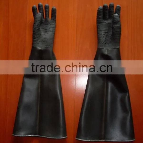 Thicken Stripe Wear Sandblasting Gloves photo-3