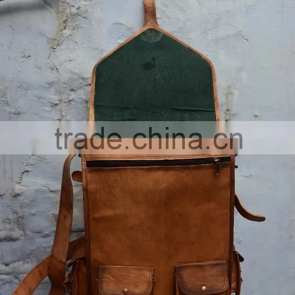 Wholesale Genuine Leather Back Pack/vintage Style Back Pack photo-5