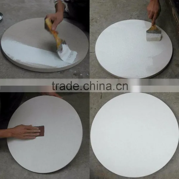 Round stretched canvas for artists