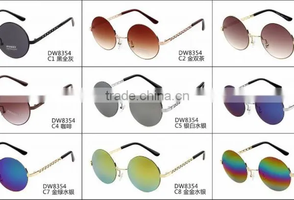YWGX FDA CE UV400 Certification Restoring Ancient Ways Round Frame and Lens Sunglasses photo-6