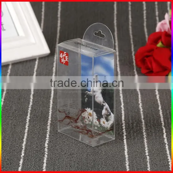 Customzied Clear PVC Plastic Rectangle Fold Box Packaging With European Hook photo-2