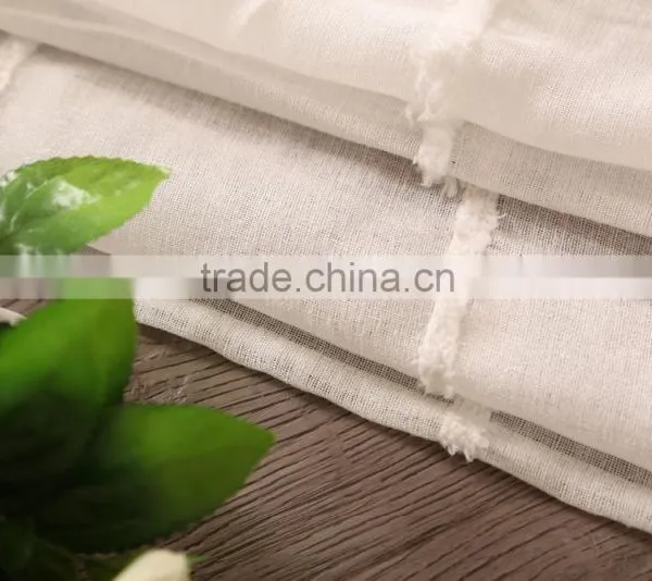Clipped Sheer Polyester Voile Grommet Curtain Drapes photo-5