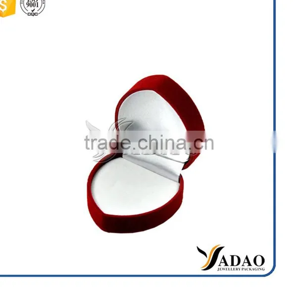 Heart Shaped Wholesales Jewelry Box Velvet Ring Box photo-4