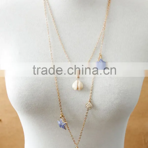 MYLOVE Long Chain Necklace for Women Sea Shell Beach Jewelry MLSC45 photo-3