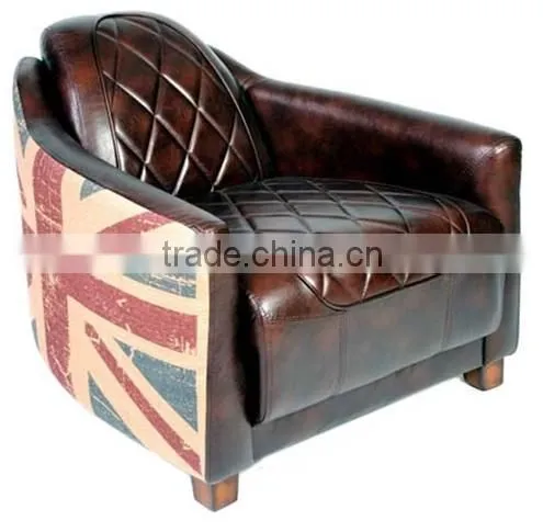 Union Jack Leather Chair,dining Leather Chairs,antique Dining Leather Chairs