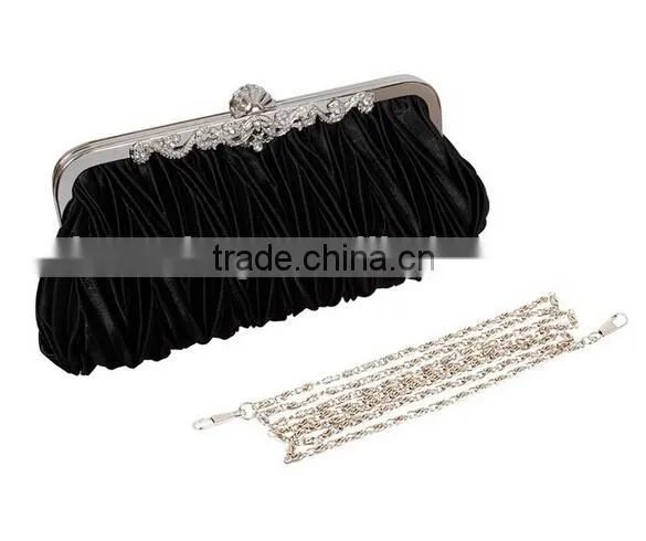 Womens Vintage Satin Envelope Evening Cocktail Party Handbag Evening Bag Wedding Party Handbag Clutch photo-3