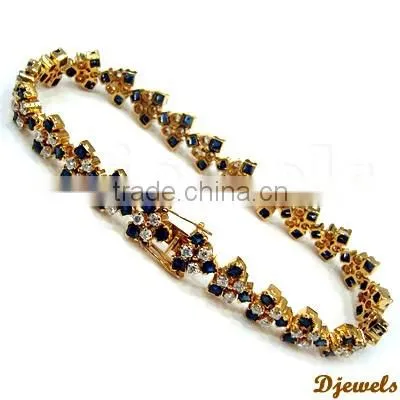 Diamond Gold Bracelet, Gold Bracelet, Ladies Jewelry photo-3
