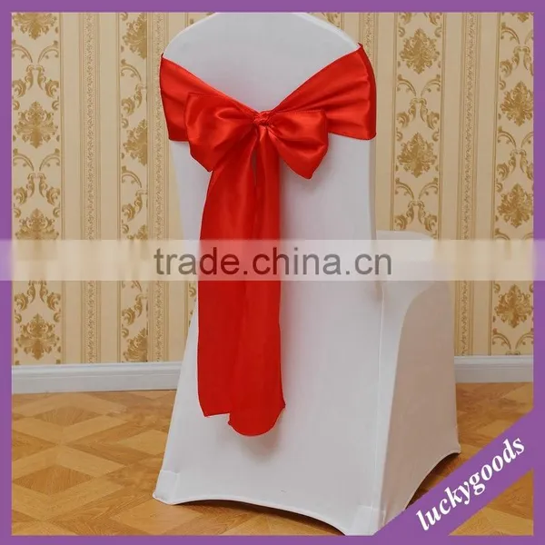 Wholesale Red Color Satin Chair Sashes for Weddings photo-3