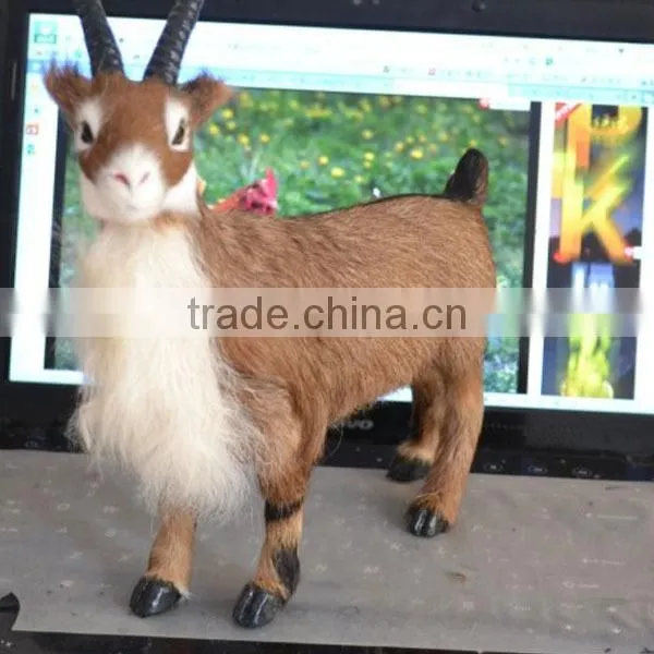 Realistic Taxidermy Replica Figurine Life Size Artificial Goat Model photo-4