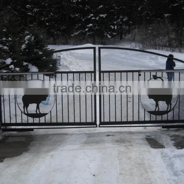 Aluminum/ Wrought Iron/galvanized Powder Coated Steel/Iron/ Useful Steel Outdoor Garden Gates photo-2