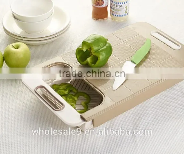Multifunction Kitchen PP Plastic Cutting Board With Drawer photo-4