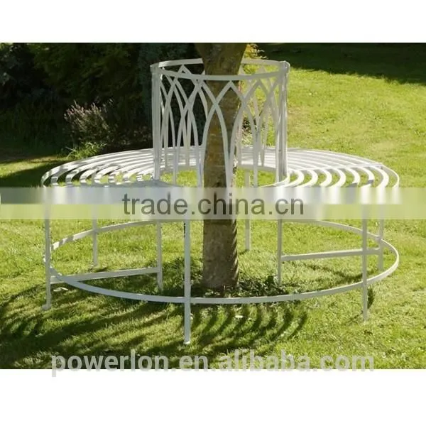 POWERLON Gothic Matl Bench Shabby Chic Metal Outdoor Furniture Anti White Color photo-5