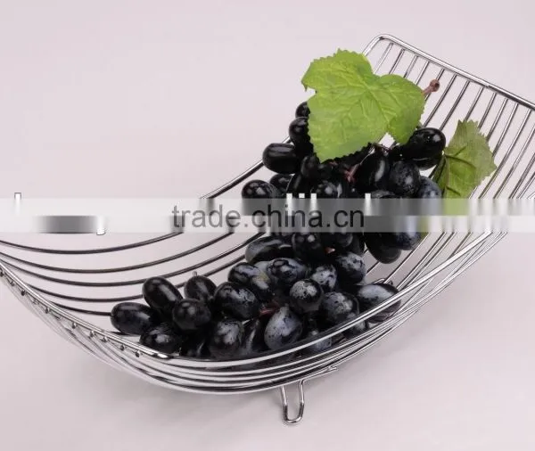 Good Quality Home Stainless Steel Fruit Basket, Metal Wire Fruit Basket photo-3