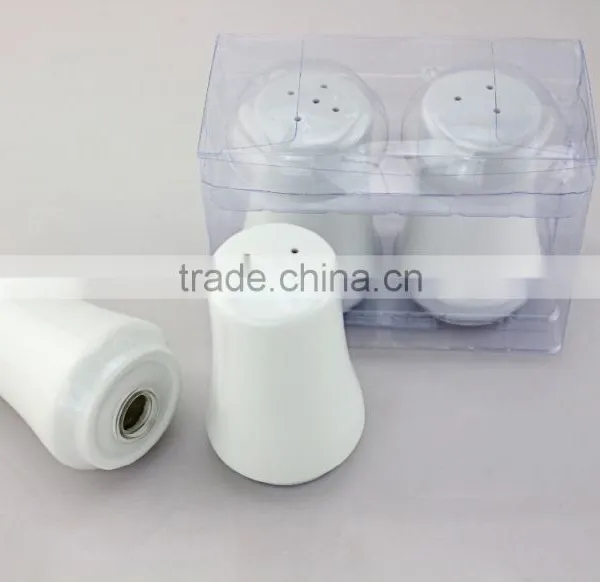 Customized Logo Wholesale White Ceramic Cruet Pots, Salt and Pepper Shaker Set photo-3