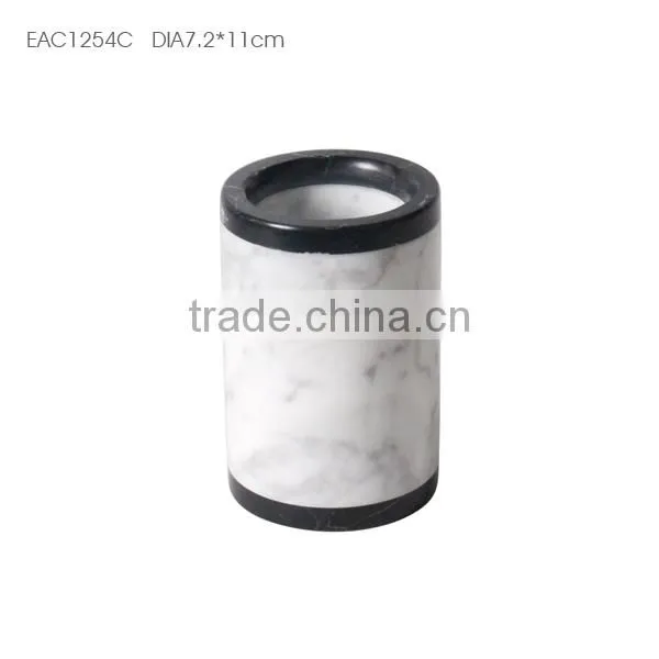 Best Selling Products Black and White Marble Bathroom Accessories Set photo-5