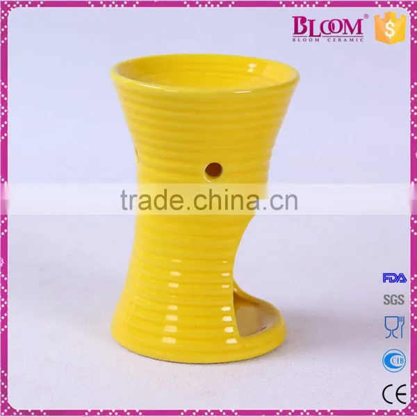 Ceramic Yellow Oil Burners for Tealight Candles Craft photo-2