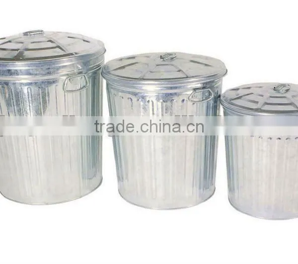 Trash Bin Metal Garbage Can Powder Coated Trash Can photo-3