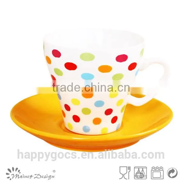 Colorful and Full Decal New Bone China Coffee Cup and Saucer photo-5