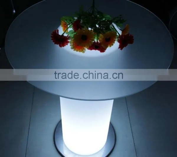 Modern Led Coffee Table, Led Wine Bar Table With Ice Bucket photo-4