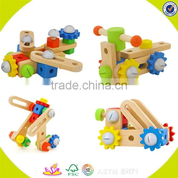 2017 Wholesale Cartoon Baby Wooden Screw Toy W03C020 photo-5