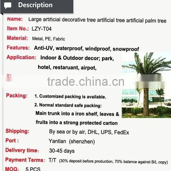 Artificial Big Trees Coconut Tree Artificial Coconut Palm Tree photo-2