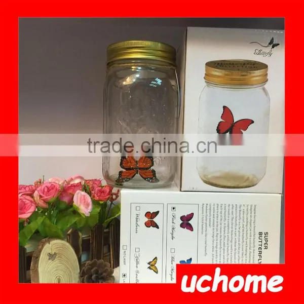UCHOME 17cm Height Glass Electronic Butterfly In a Jar photo-5