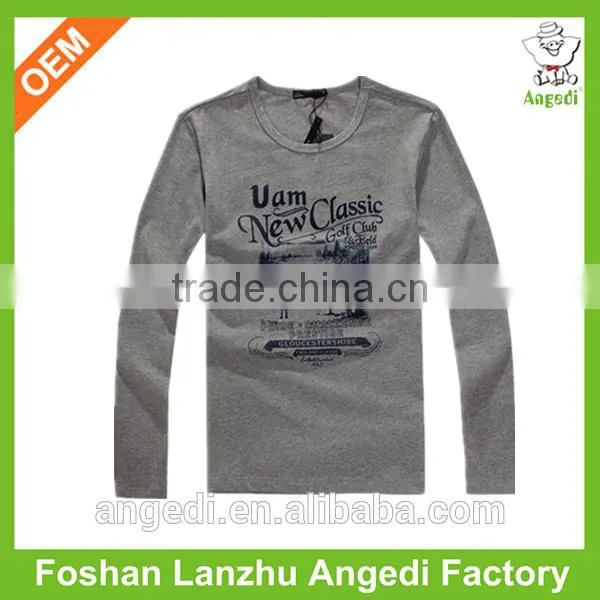 Men's Boutique Clothing Long Sleeve t Shirt 100% Cotton With Printing in Spring or Autumn Range photo-2