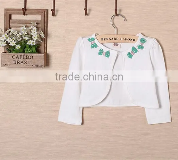 Neck With Green Bow Tie Spring / Summer Children Girls Coat Fashion 100% Cotton Newest Kids Coats Girls Coats photo-2