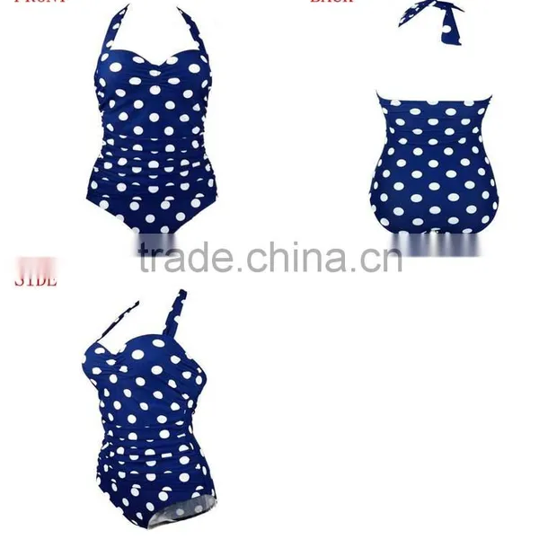 Elegant Inspired Retro Vintage One Piece Pin Up Monokinis Swimsuit photo-5