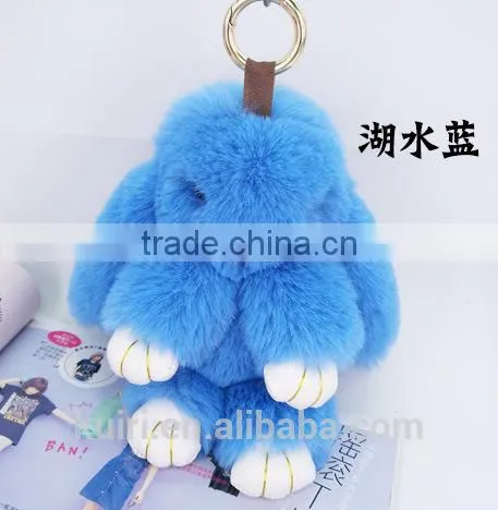 New Design Rabbit Faux Fur Doll Hare Bunny Keychain Holder Keyring Women Bag Pendant Giftt15cm and 19cm Fmq-45 photo-4